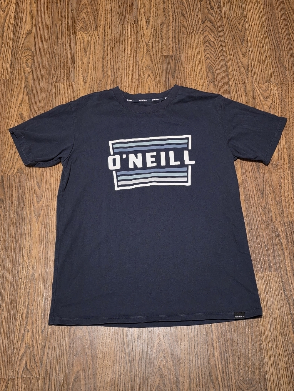 O’Neill Heritage Logo Graphic T-Shirt Mens Medium Navy Blue Surf Casual Tee F41